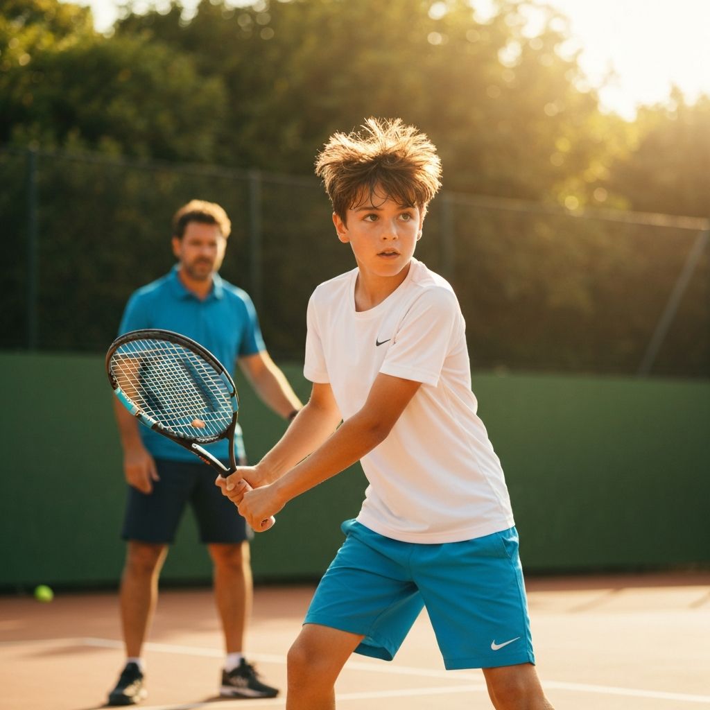 Junior tennis training